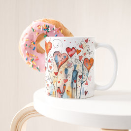 Lebhaft und farbenfroh | INDIVIDUELLE NAME Kaffeetasse