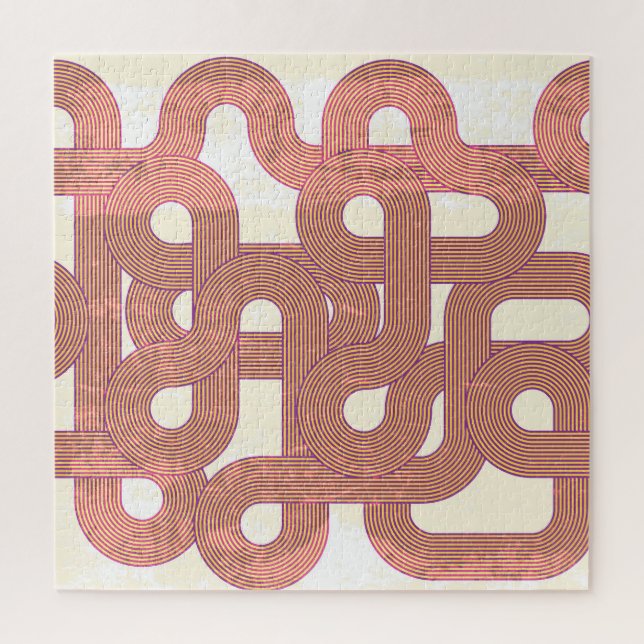 Lebhaft Vintag: Abstrakte, farbenfrohe Linien (Vertikal)