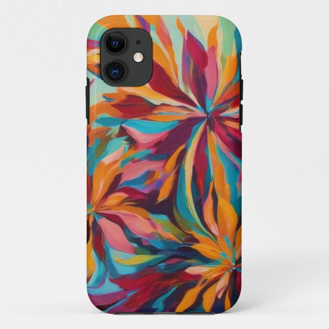 Lebhafte Abstrakte Blume - Fall Case-Mate iPhone Hülle (Rückseite)