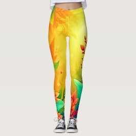 Lebhafte Abstrakte Blumenbeauty Leggings