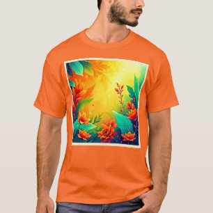 Lebhafte Abstrakte Blumenbeauty T-Shirt