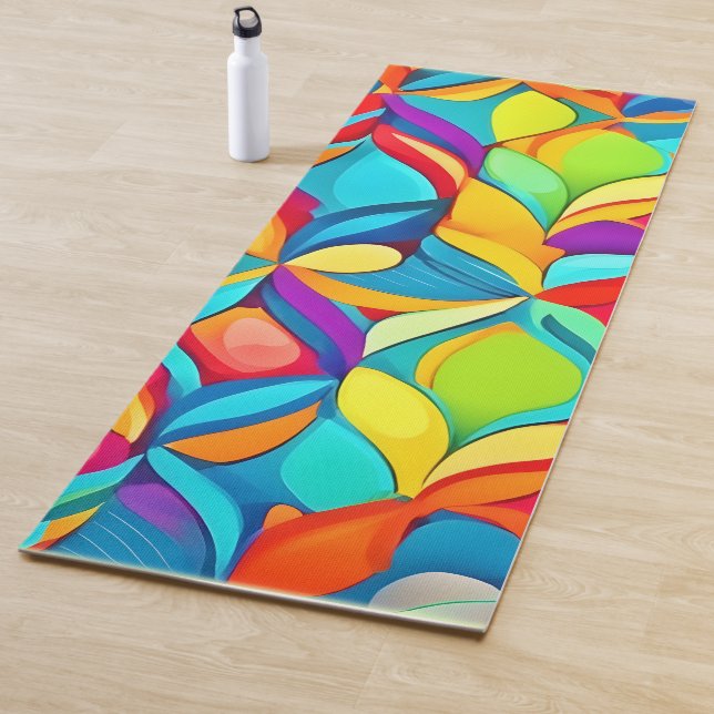 Lebhafte Abstrakte Blumenexplosion Yogamatte (Beispiel)