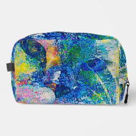 Lebhafte Abstrakte Cat Art Print Waschbeutel