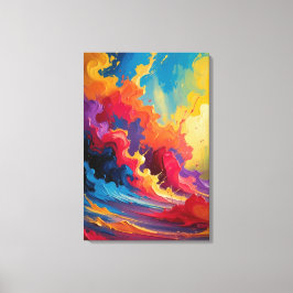 Lebhafte Abstrakte Energie - farbenfrohe Canvas dr Leinwanddruck