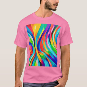 Lebhafte Abstrakte Farbgestaltung T-Shirt