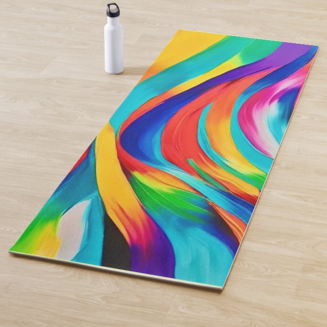 Lebhafte Abstrakte Farbgestaltung Yogamatte (Beispiel)