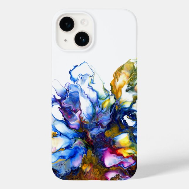 Lebhafte Abstrakte Fluid Art Luxury Case-Mate iPhone 14 Hülle (Rückseite)