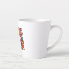 Lebhafte Abstrakte Gesichter - Moderne Kunst Milchtasse