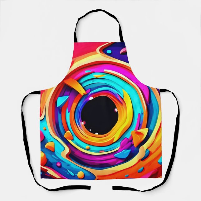 Lebhafte Abstrakte kosmische Vortex Kunst Schürze (Vorderseite)