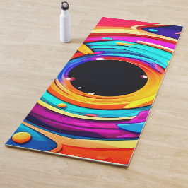 Lebhafte Abstrakte kosmische Vortex Kunst Yogamatte