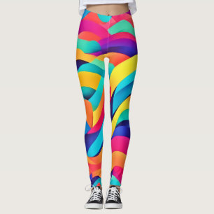 Lebhafte Abstrakte Kunst der Wavy Leggings