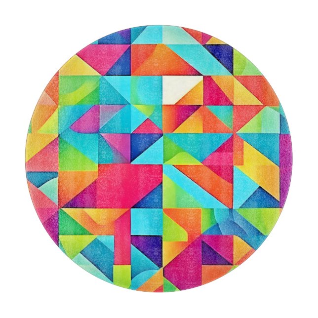 Lebhafte Abstrakte Muster Schneidebrett (Vorderseite)