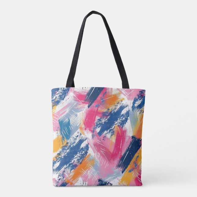 Lebhafte Abstrakte Pinseltasche Tasche (Rückseite)