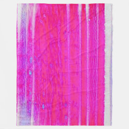 Lebhafte Abstrakte Rosa und Lila Streifen Kunst, D Fleecedecke