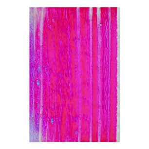 Lebhafte Abstrakte Rosa und Lila Streifen Kunst, D Poster