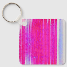 Lebhafte Abstrakte Rosa und Lila Streifen Kunst, D Schlüsselanhänger