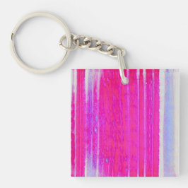 Lebhafte Abstrakte Rosa und Lila Streifen Kunst, D Schlüsselanhänger