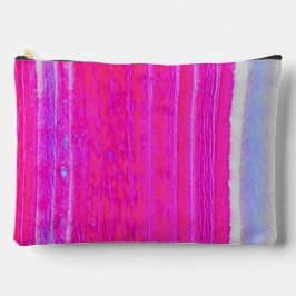 Lebhafte Abstrakte Rosa und Lila Streifen Kunst, D Zubehörtasche