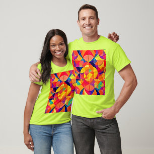 Lebhafte Abstrakte Symmetrie T-Shirt