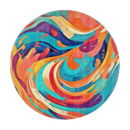 Lebhafte Abstrakte Traumlandschaft Schneidebrett