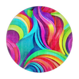 Lebhafte Abstrakte Waves in dynamischer Farbe Schneidebrett