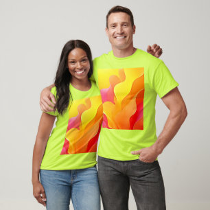 Lebhafte Abstrakte Welle der Wärme T-Shirt