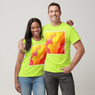 Lebhafte Abstrakte Welle der Wärme T-Shirt