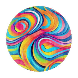 Lebhafte Abstrakte Wirbel Schneidebrett