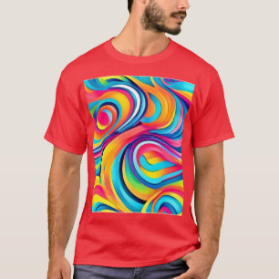 Lebhafte Abstrakte Wirbel T-Shirt