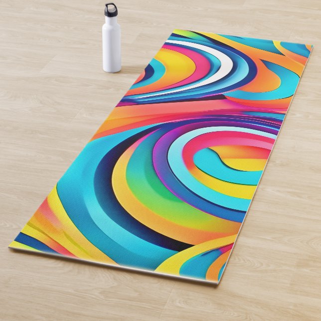 Lebhafte Abstrakte Wirbel Yogamatte (Beispiel)