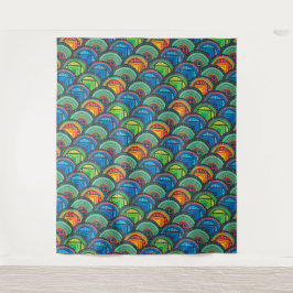 Lebhafte afrikanische Textilien: Mischen von Muste Wandteppich