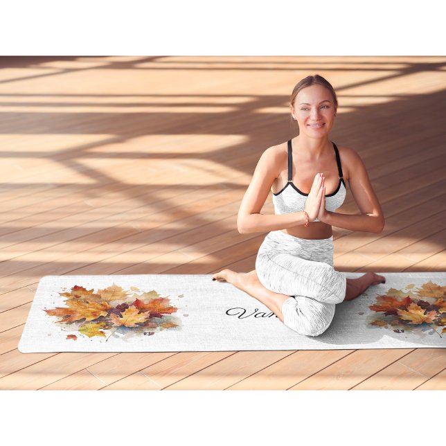 Lebhafte Ahornwasserfarbe für den Herbst Yogamatte (Von Creator hochgeladen)