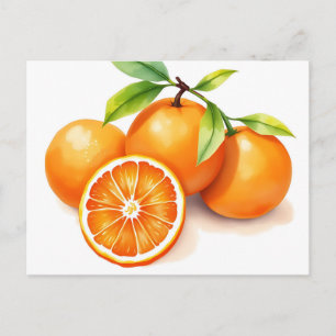 Lebhafte Aquarellfarben-Orange Postkarte