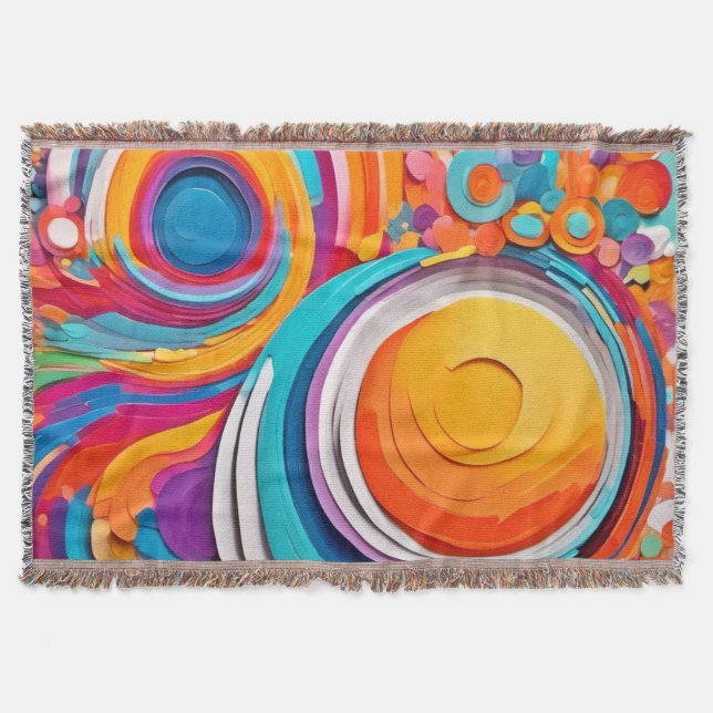 Lebhafte Badaist Art Colors Decke (Vorderseite)