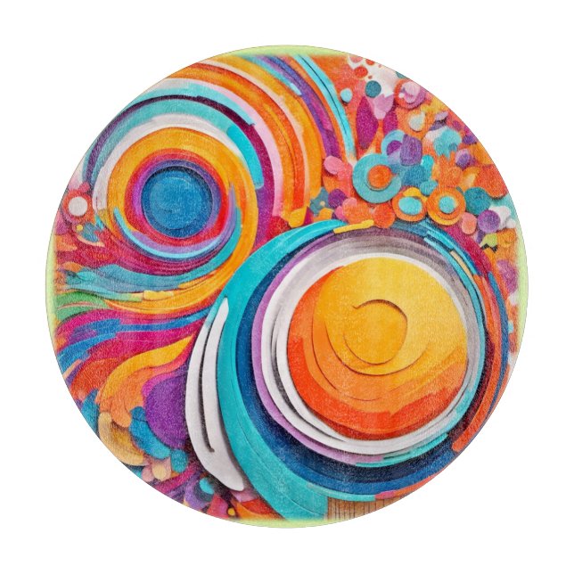 Lebhafte Badaist Art Colors Schneidebrett (Vorderseite)