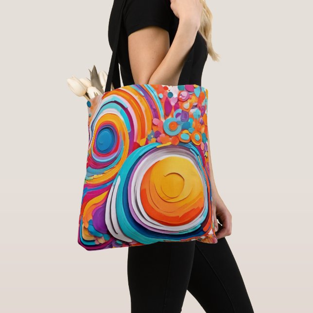 Lebhafte Badaist Art Colors Tasche (Von Nahem)