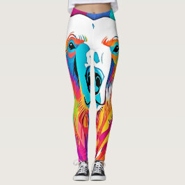 Lebhafte Bärenköpfe Leggings