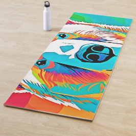 Lebhafte Bärenköpfe Yogamatte