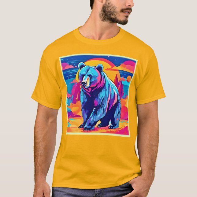 Lebhafte Bärenkunst T-Shirt (Vorderseite)