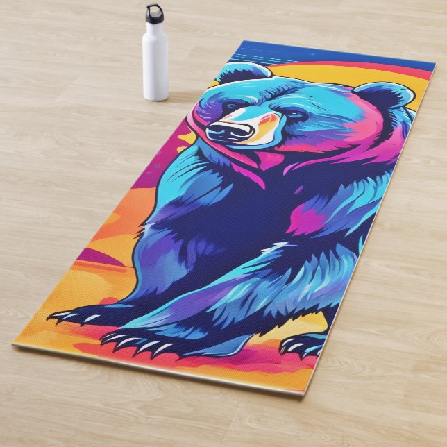 Lebhafte Bärenkunst Yogamatte (Beispiel)