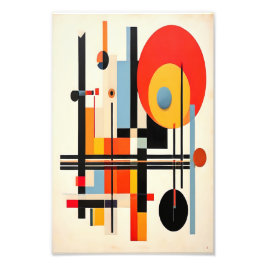 Lebhafte Bauhaus-Inspirierte geometrische Abstrakt Fotodruck