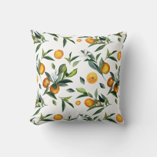 Lebhafte Blätter der weißen Citrus-Blume Bright Su Kissen
