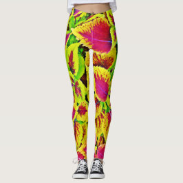 Lebhafte Blätter Pattern Dance Leggings