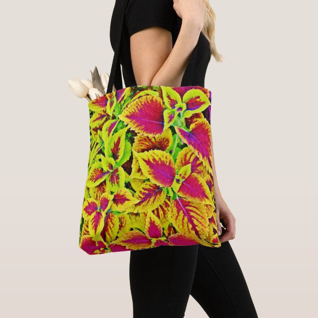Lebhafte Blätter Pattern Dance Tasche (Von Nahem)