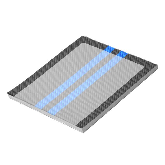 Lebhafte blaue Streifen für die Racing-Ausführung  Notizblock (Rotiert)