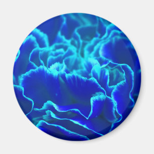 Lebhafte blaue und Aquamarine Carnation-Blume Magnet