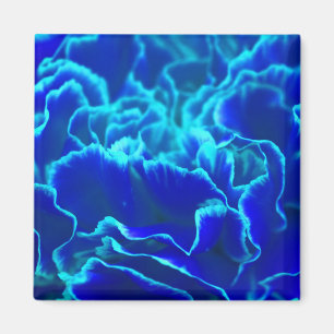 Lebhafte blaue und Aquamarine Carnation-Blume Magnet