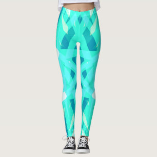 Lebhafte blautürkisfarbene Gymnastik Leggings