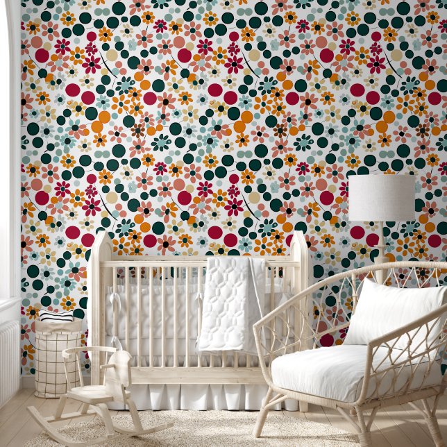 Lebhafte Blooms Tapete (Kinder)