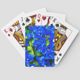 Lebhafte Blue Bougainvillea Blume Spielkarten